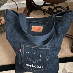 Levi's Dark Blue Denim Tote Bag